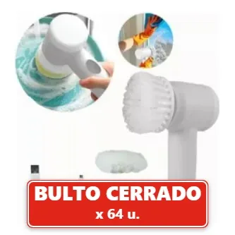 Cepillo Limpieza Eléctrico 5 en 1 Usb Recargable Cocina Baño y Más 1er Nivel en Caja (64U.) VOV