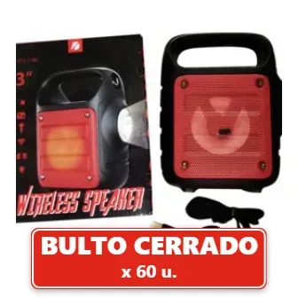 Parlante Portátil con Luz Led, Radio, Bluetooth, Linterna y Más (60U.) VOV