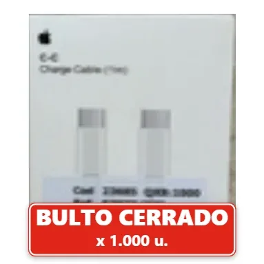 Cable PVC Tipo C a Tipo C 1 m S2027 (1000U.) VOV