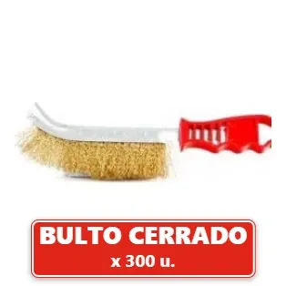 Cepillo de Acero Metálico Mango Plástico (300U.) VOV