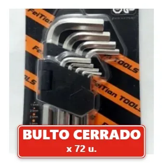 Llaves Allen Pequeño 9 Pcs (72U.) VOV