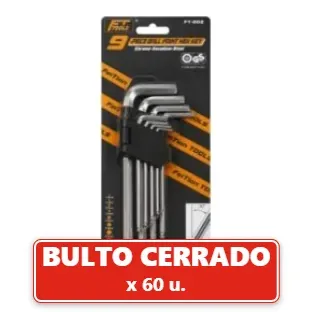 Llaves Allen Mediano 9 Pcs (60U.) VOV