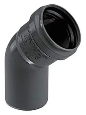 Codo a 45° M-H Awaduct Negro 50 mm 2502