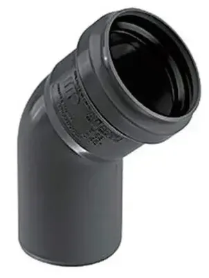 Codo a 45° M-H Negro 110 mm 2504 Acustik