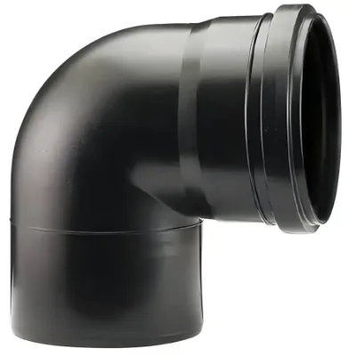 Codo a 87°30'HH Negro 63 mm 2547 Acustik