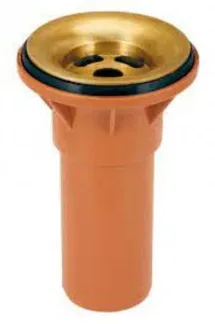 Sopapa Bañera Vertical Awaduct 40 mm Bronce Pulido