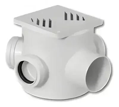 Pileta Patio 10 x 10 cm JE Nivel 1 Rejilla Inoxidable (12U.) Concorplast