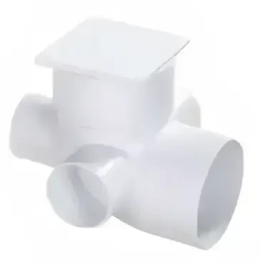 Boca Acc. Horizontal 10x10 cm con Tapa Ciega Inoxidable (10U.) Concorplast