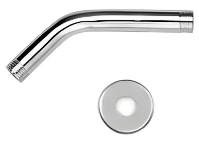 Brazo Ducha Acero Inox 45° con Roseta 1/2 x 18 cm Latynplast Bio