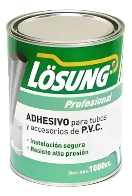 Adhesivo PVC LöSung 1000 CC. Lata Insumos Plásticos