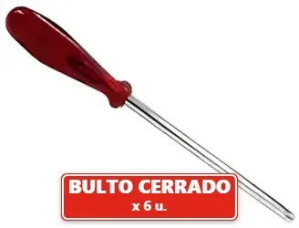 Destornillador Pta Plana 8-175 (6U.) El Abuelo