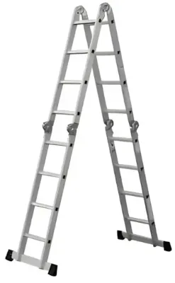 Escalera Alum 4 x 4 Escalones Res.150Kg Alt.460 cm P.12,3Kg Crecchio