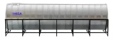 Tanque Inoxidable Horizontal 5000 L Ø128 cm x 430 cm x 145 cm con Cuna Ineca