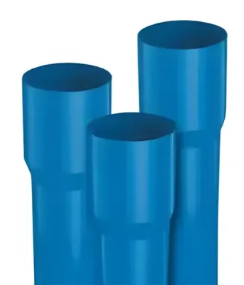 Tubo 115 mm x 6 m x 4.2 mm Celeste Pocero Entubando Tubos PVC