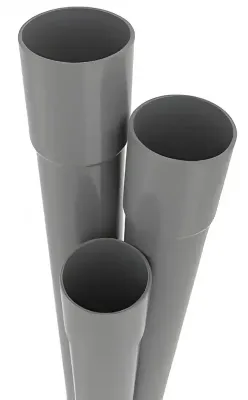 Tubo PVC 75 mm x 6 m Gris Clase 6 JE Entubando Tubos PVC