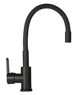 Linea Fava - Monocomando Cocina Flexible con Goma Negro - Vann