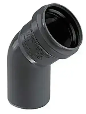 Codo a 45° H-H Awaduct Negro 63 mm 2542