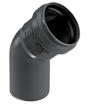 Codo a 45° H-H Negro 50 mm 2541 Acustik