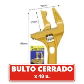 Llave Ajustable de Apertura Grande 300mm Reforzada Primer Nivel (48U.) VOV