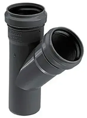 Ramal Simple a 45° M-H Negro 63x63 2526 Acustik