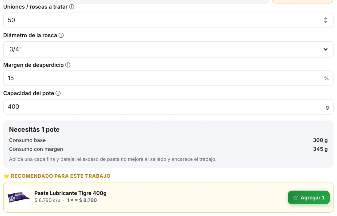 Resultado del ejemplo
