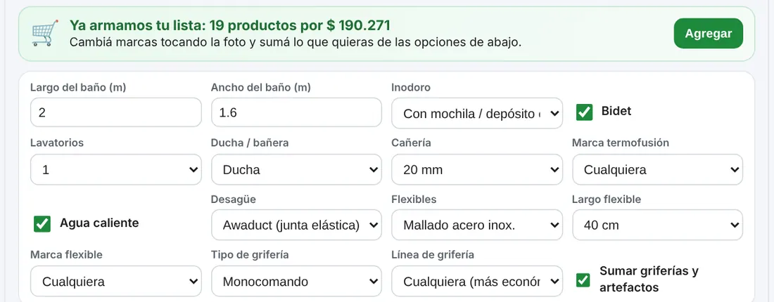 Parte de arriba de la calculadora