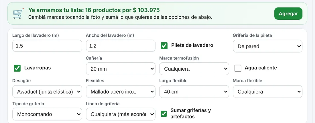Parte de arriba de la calculadora