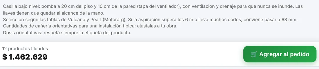 Total y agregar