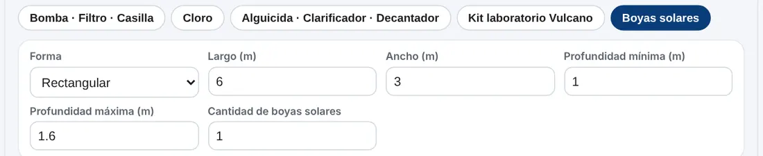 Pestaña Boyas solares
