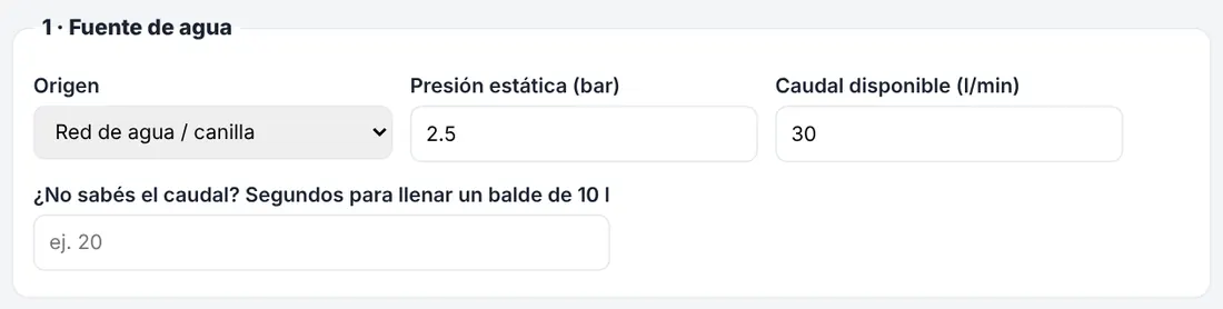 1 · Fuente de agua