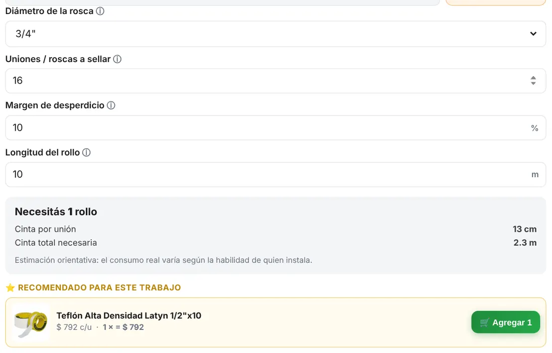 Resultado del ejemplo
