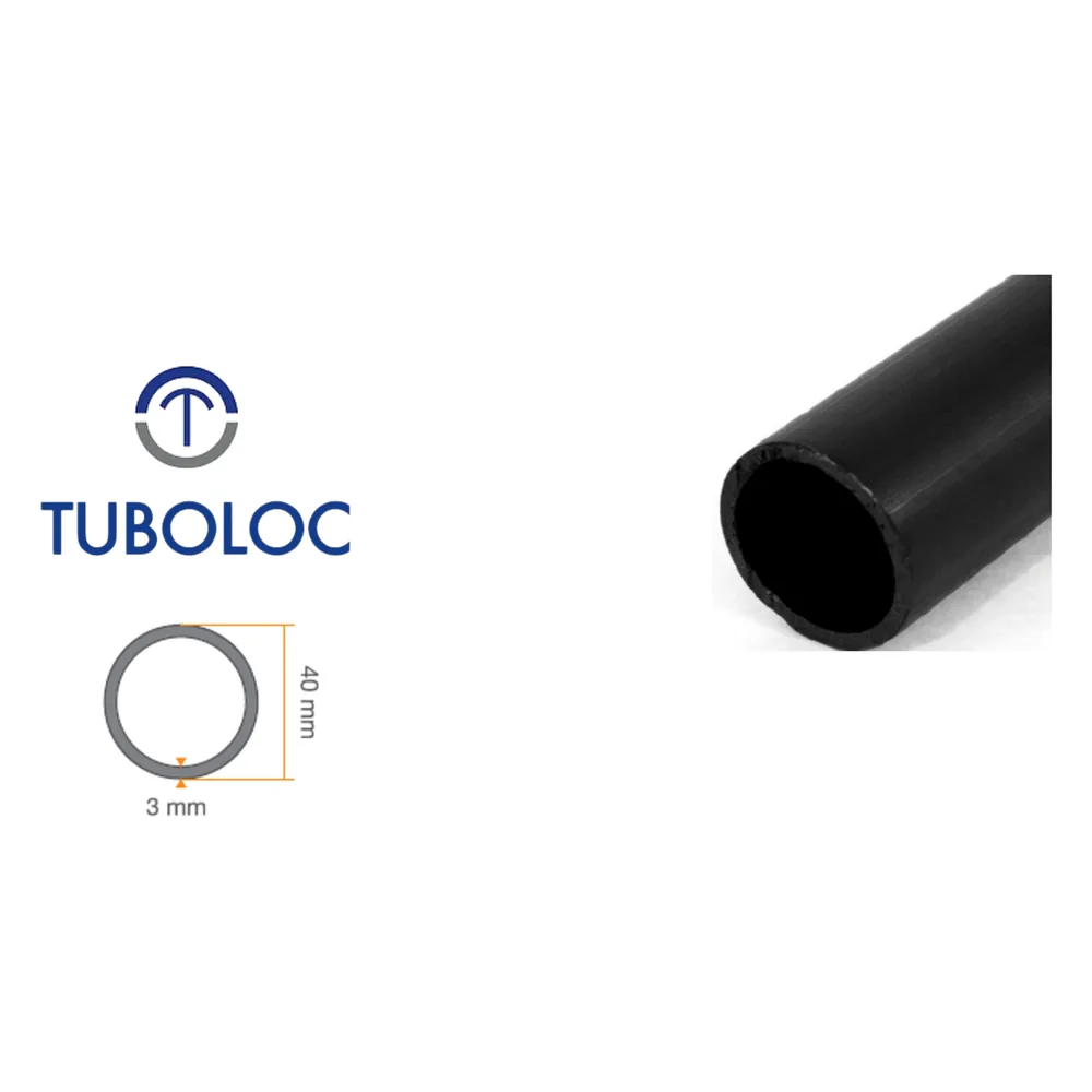Monotubo PEAD 40 mm x 3 mm Tripipe Tuboloc x metro (rollo de 500 m)